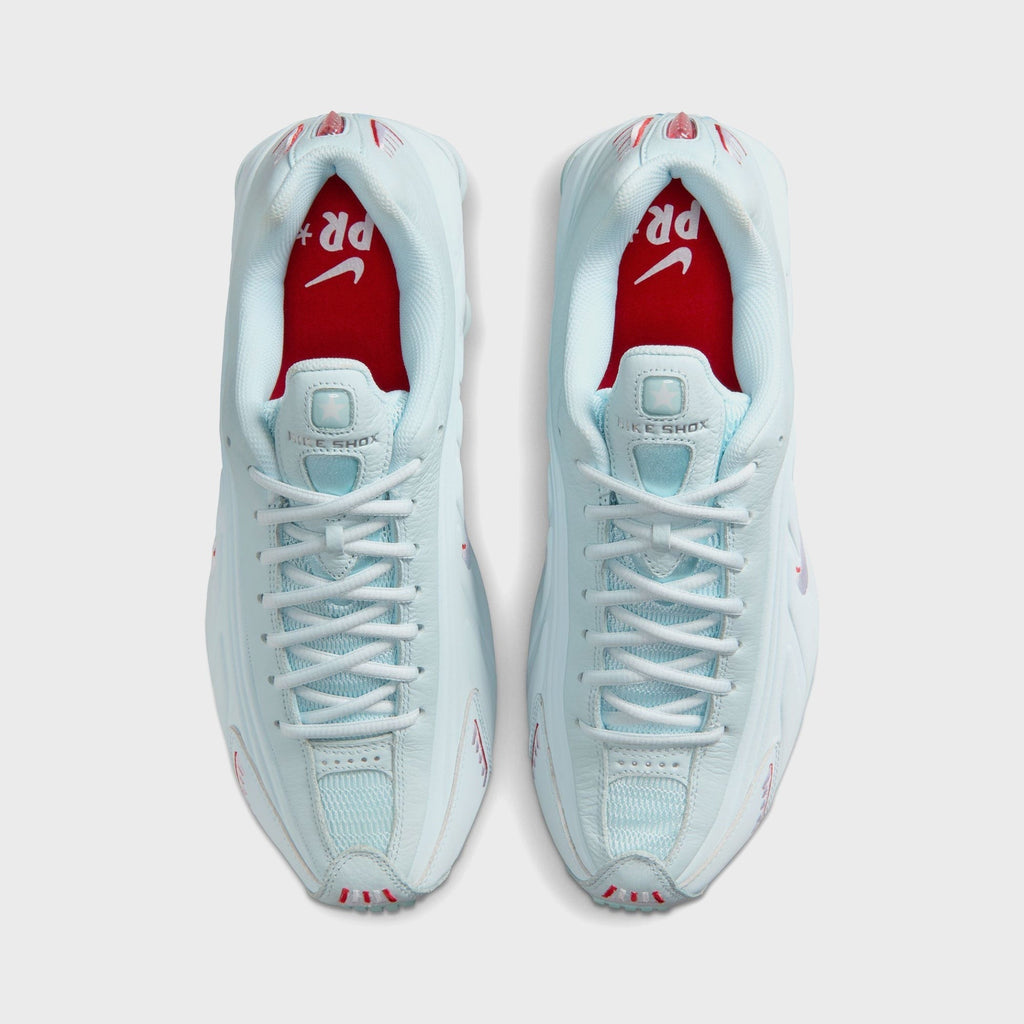 Nike Shox R4 - Glacier Blue / White / University Red / Metallic Silver