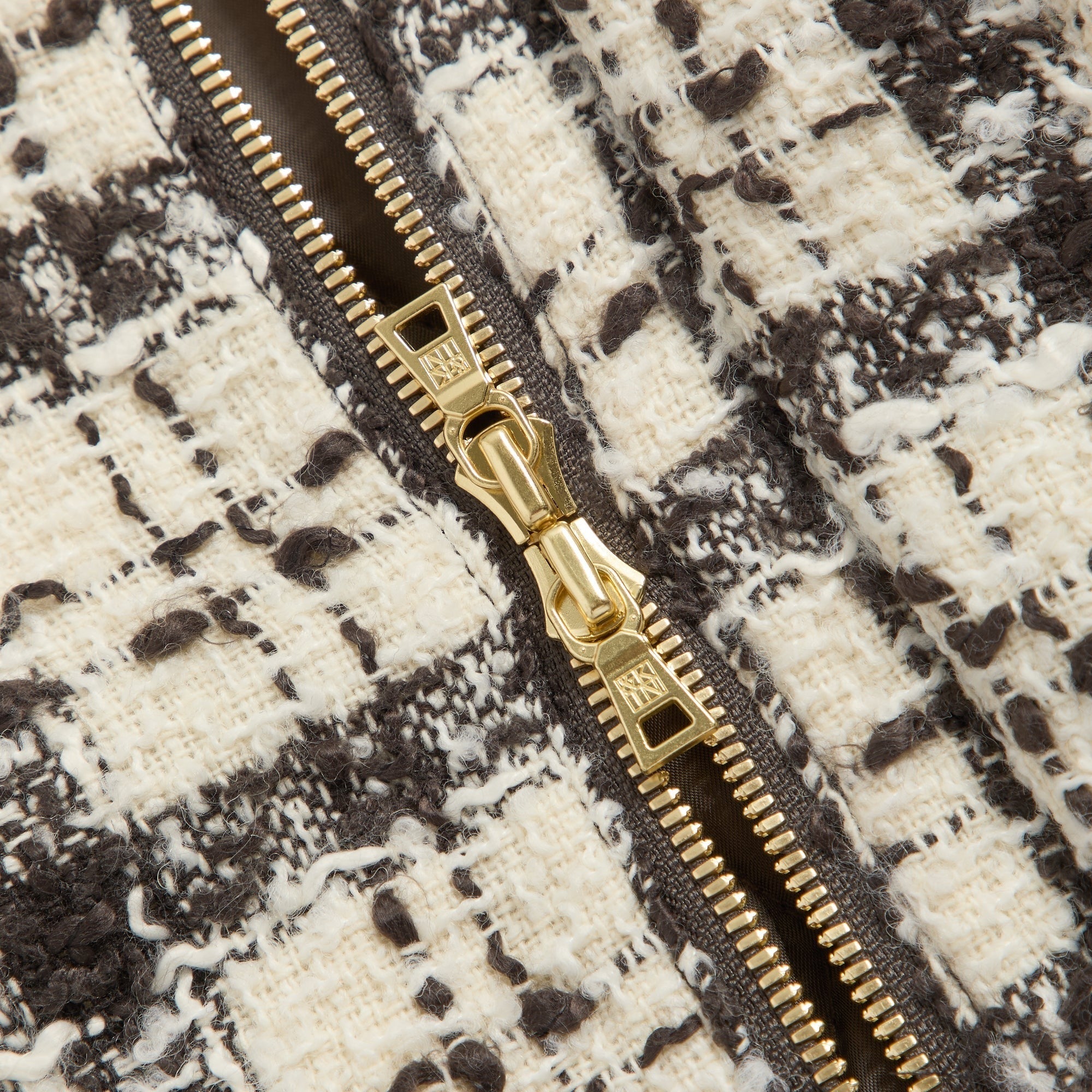 &Kin Mixed Tweed Hawthorne Flight Jacket - Sandrift