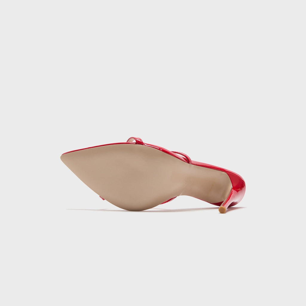 Femme LA Donatella Mule - Cherry Red