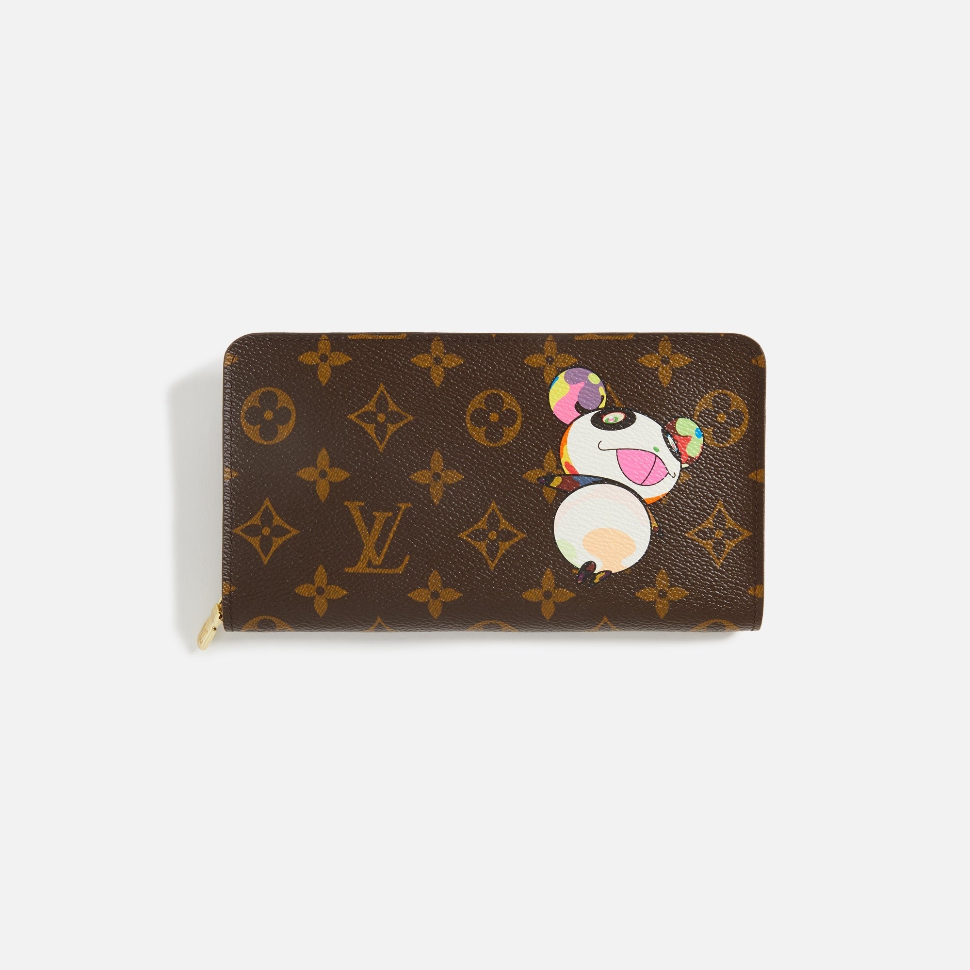 WGACA Louis Vuitton Murakami Panda Porte Monnaie Zipper Wallet - Brown