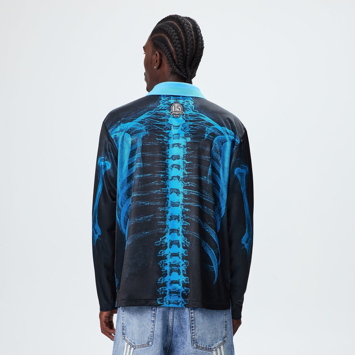 Kith & Messi for adidas Football Skeleton Goalkeeper Long Sleeve Tee - Black / Blue