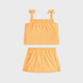 Kith Baby Ayva Textured Monogram Skort Set - Sorbet