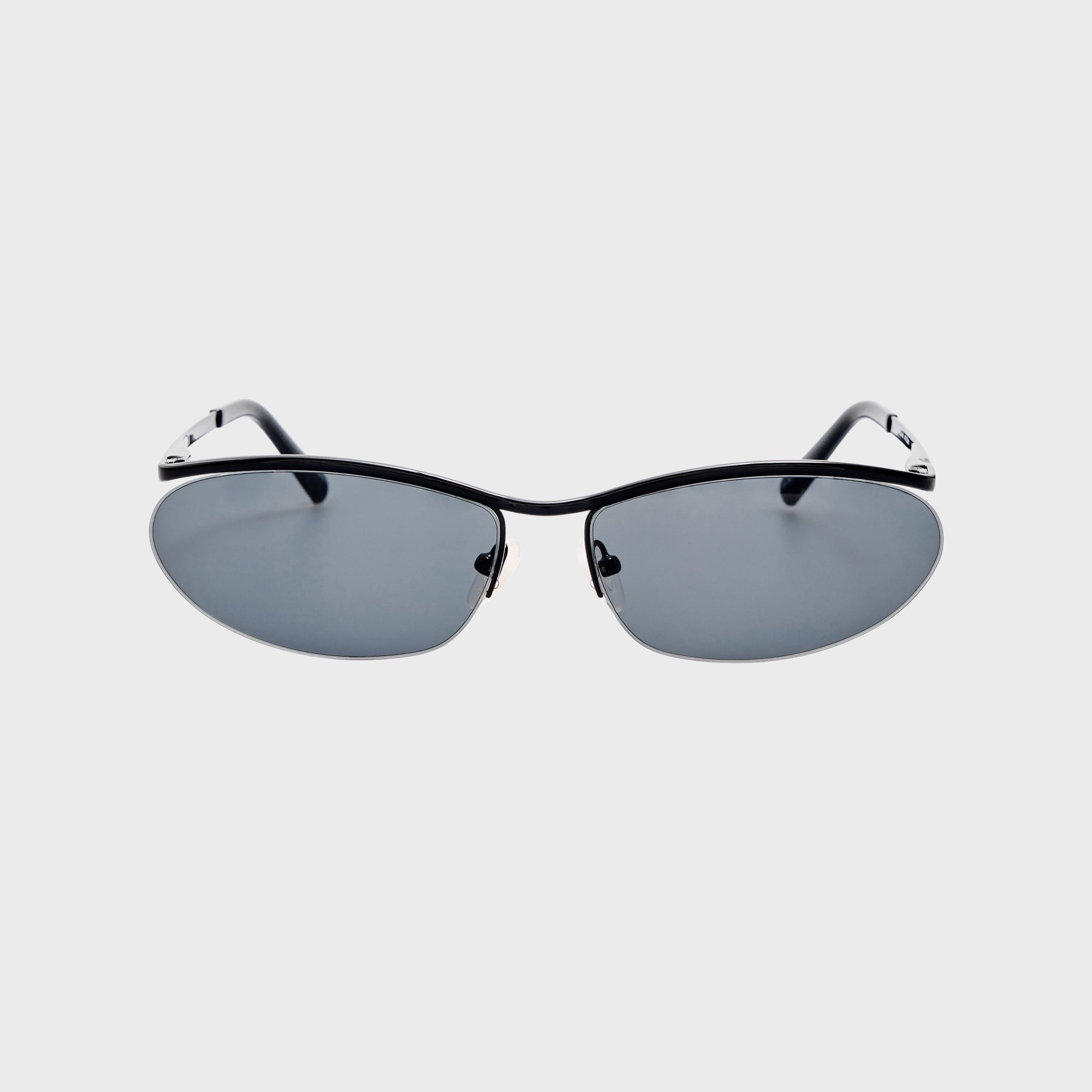 The Attico Charlotte Sunglasses - Shiny Black / Grey