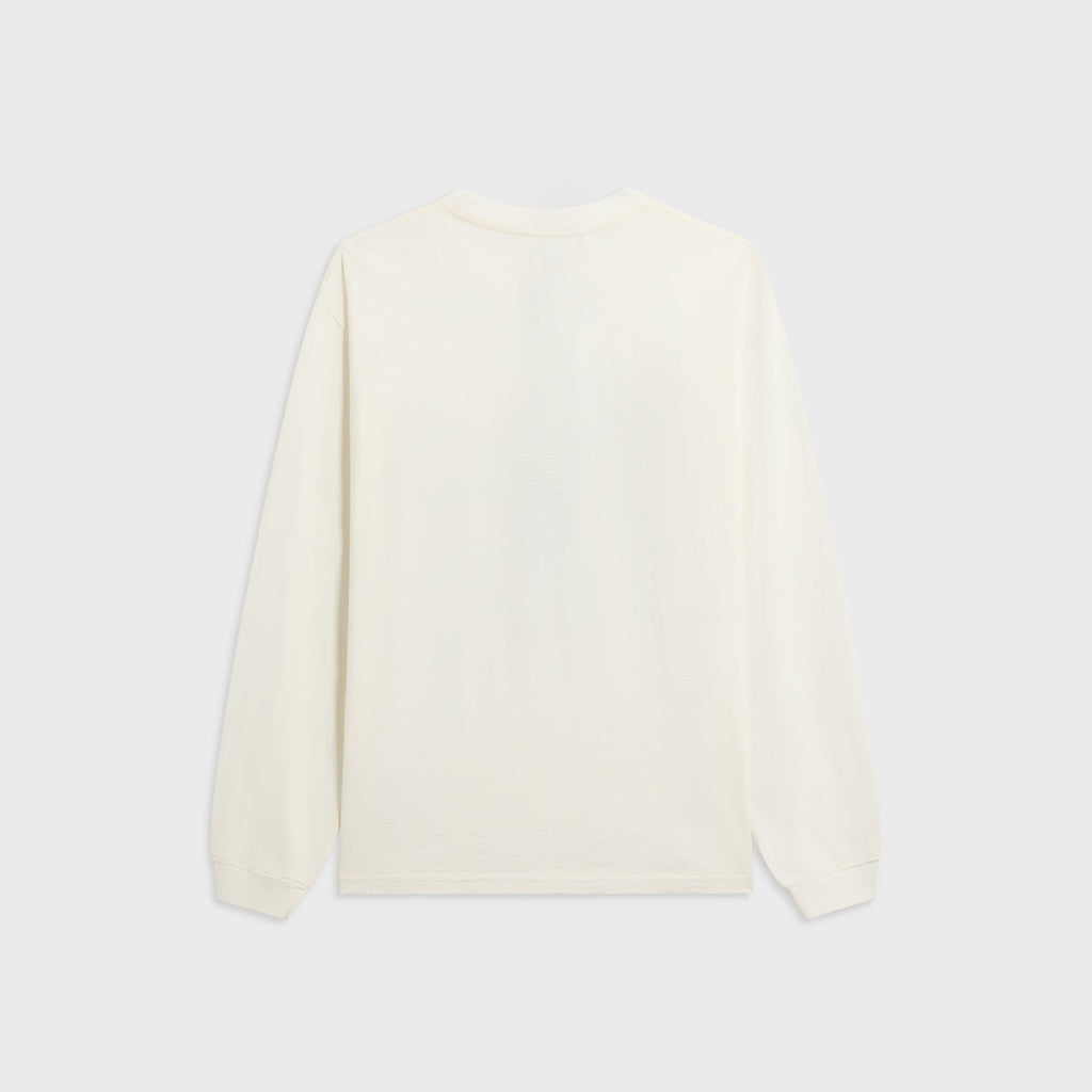 Rhude Winter 91 Rallye Long Sleeve Slub Tee - Vintage White / Vintage Black