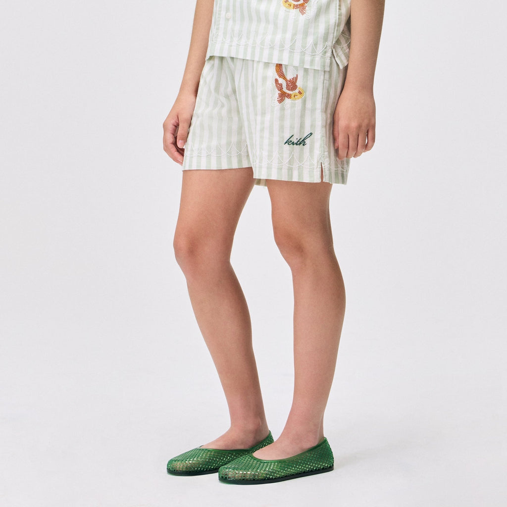 Kith Kids Embroidered Bennet Camp Short - Sage