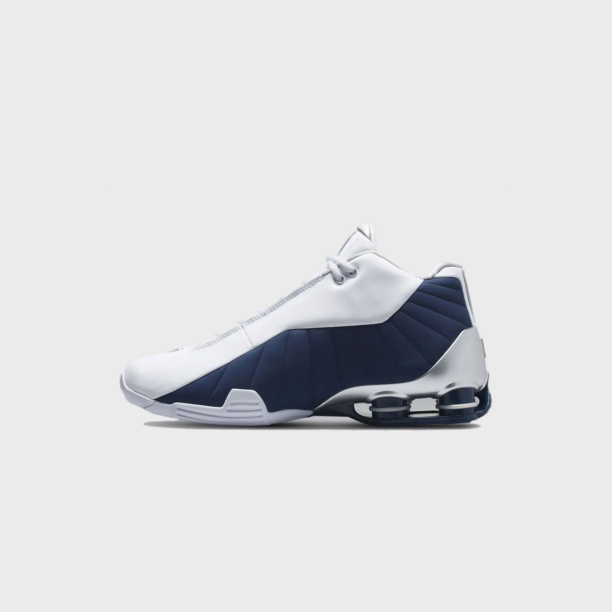 Nike Shox BB4 - White / Midnight Navy / Metallic Silver