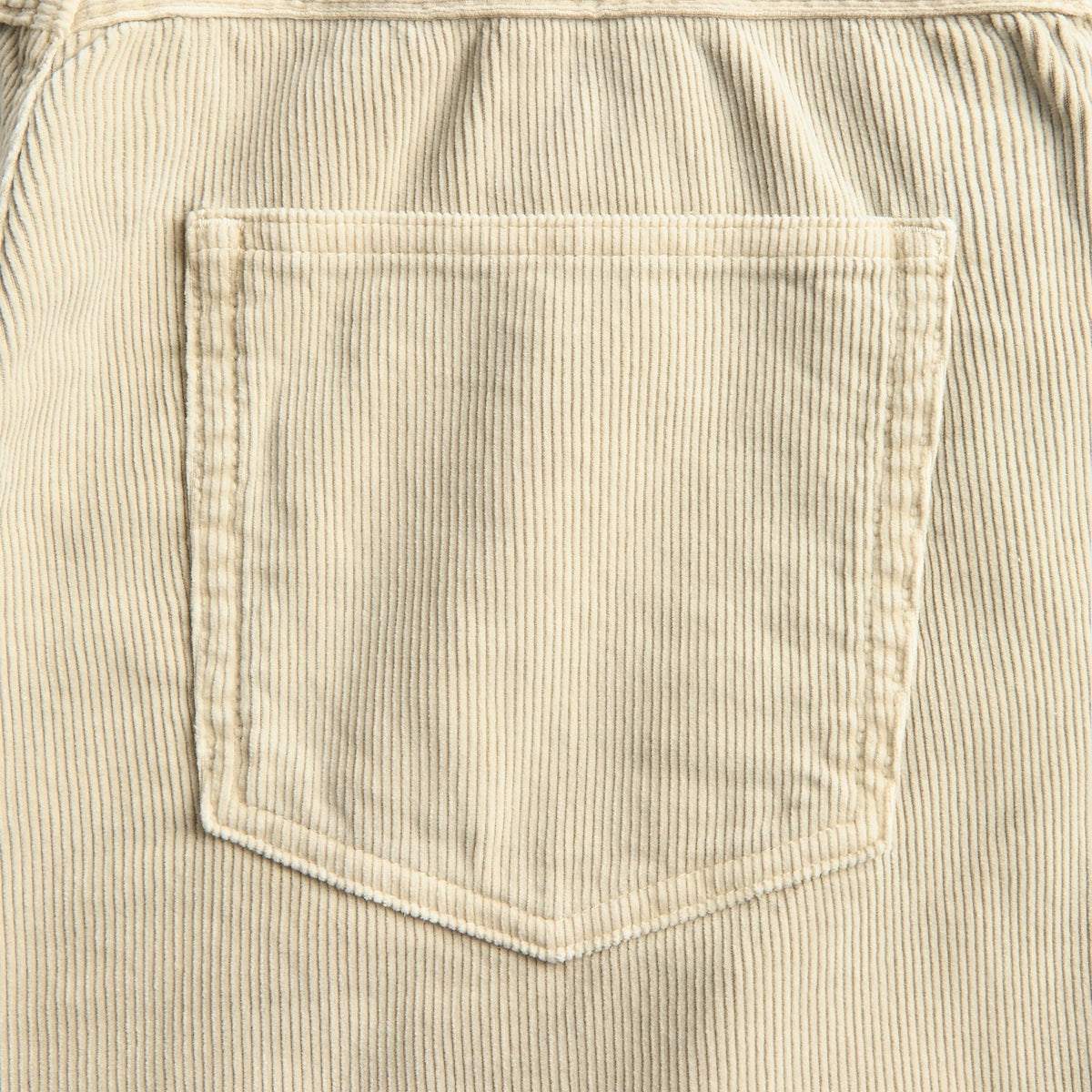 Auralee Garment-Dyed Finx Corduroy 5P Wide Pant - White / Khaki