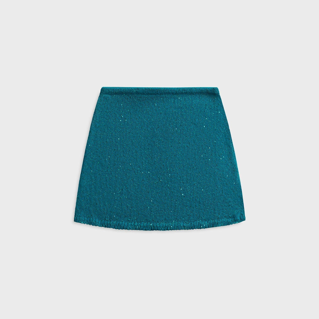 Asta Resort Ana Mini Skirt - Palm Green Sequin