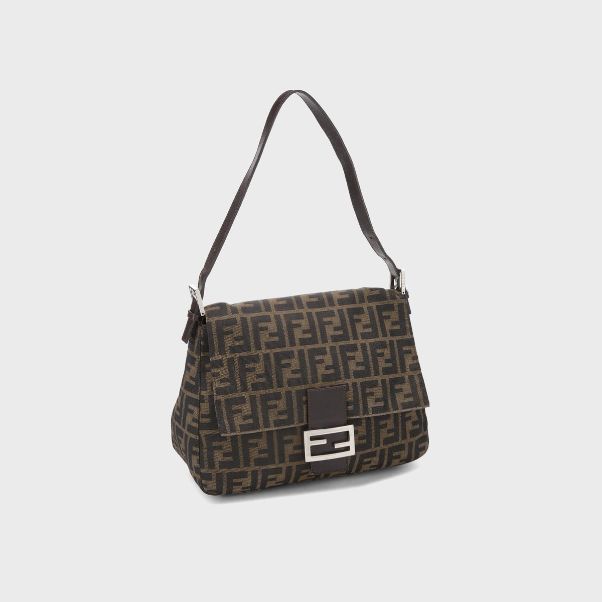 WGACA Fendi Zucca Mamma Baguette Shoulder Bag - Brown