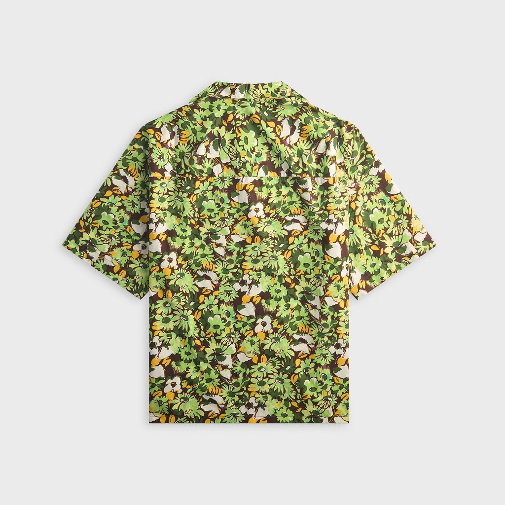Marni Poplin Shirt With Pop Flowers Print - Sadelle Brown