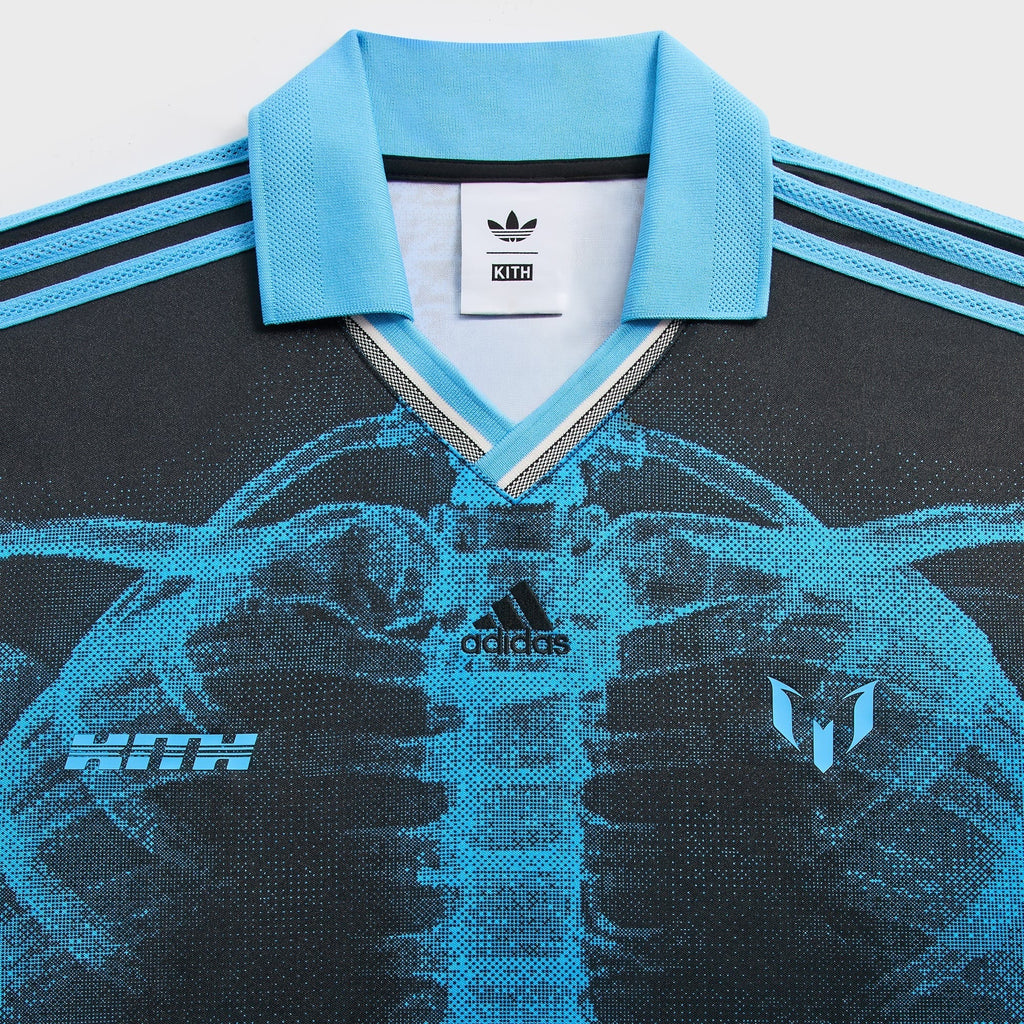 Kith & Messi for adidas Football Skeleton Goalkeeper Long Sleeve Tee - Black / Blue