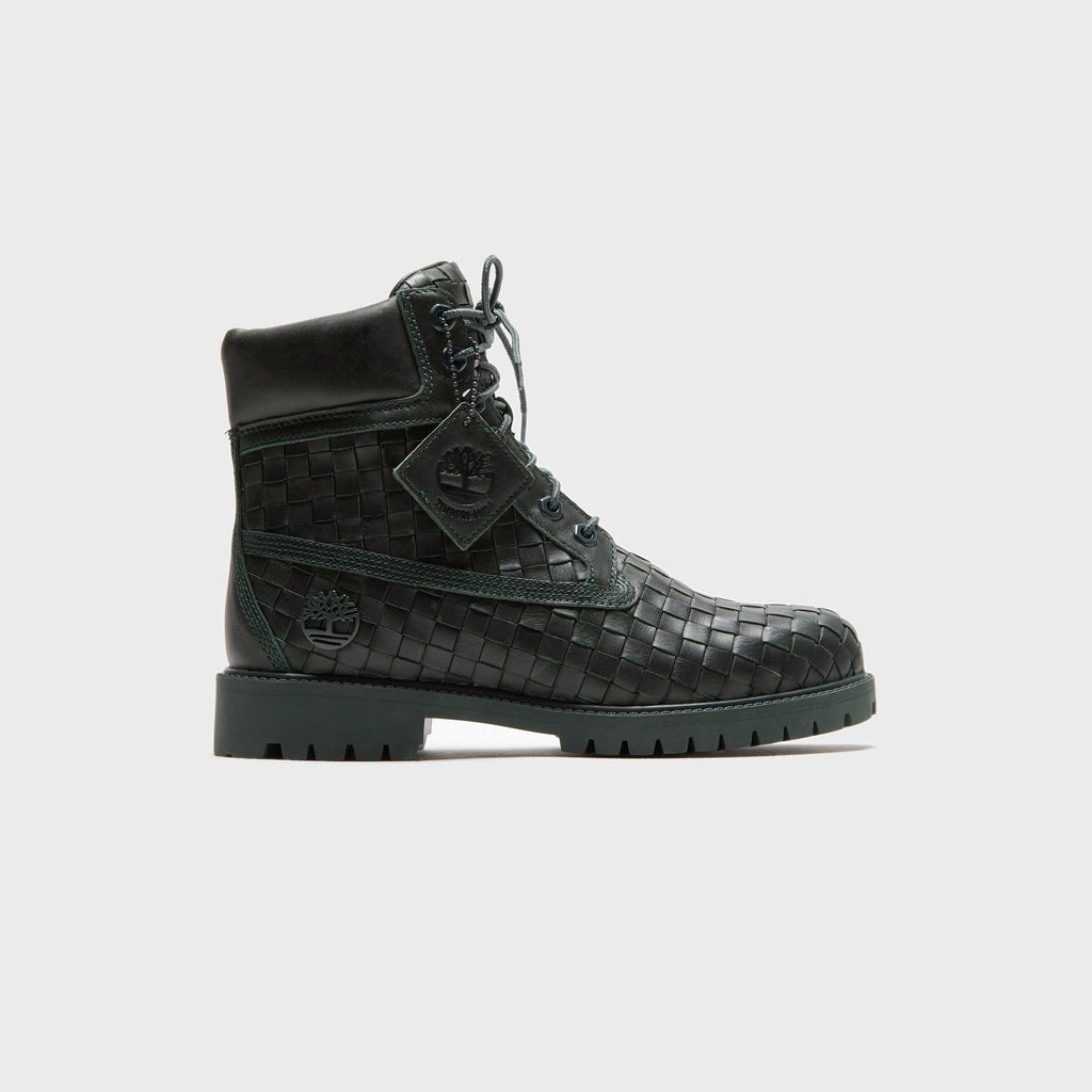 Timberland Woven 6-Inch Lace Up Full Grain Boot - Dark Green