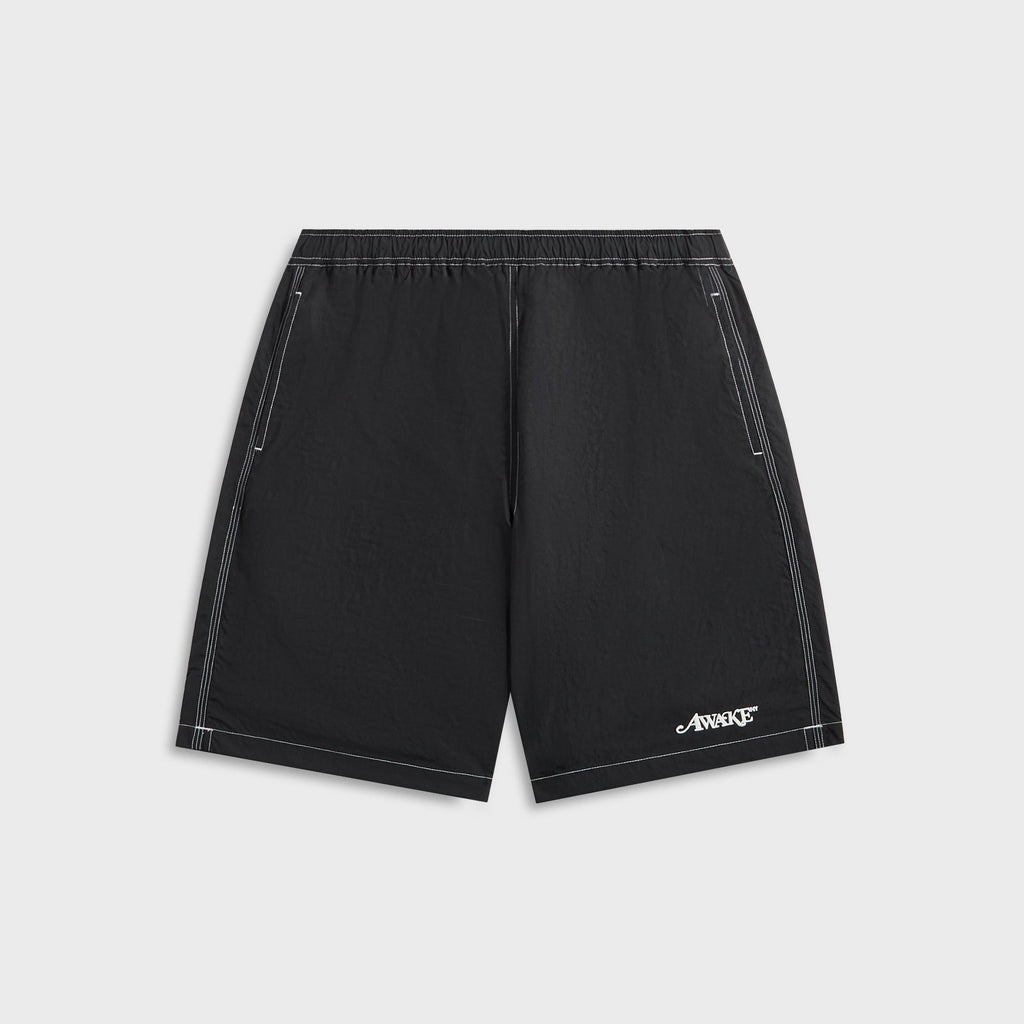 Awake NY Classic Logo Swim Trunk - Black
