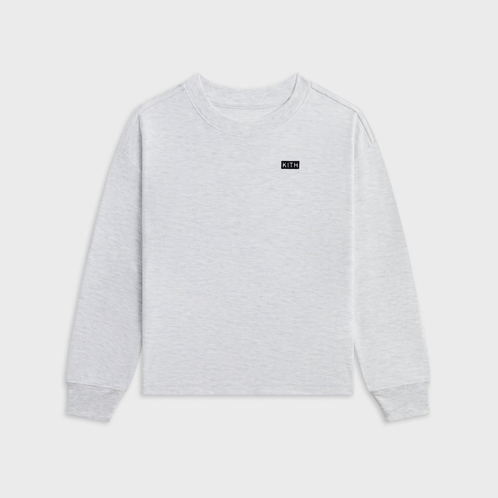 Kith Kids Long Sleeve LAX Tee - Light Heather Grey