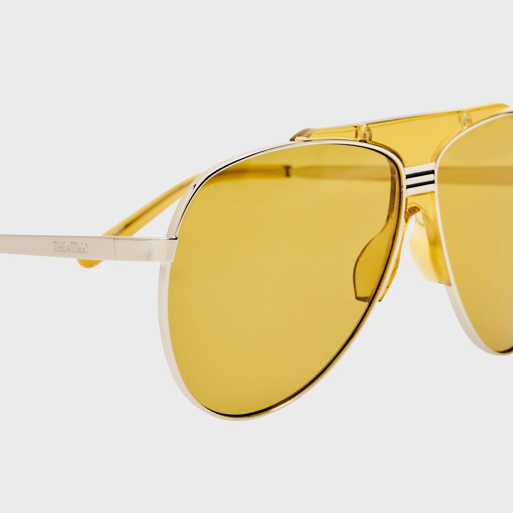 The Attico Amelia Sunglasses - Silver / Yellow
