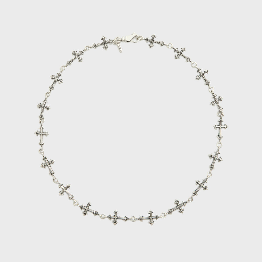 Emanuele Bicocchi Rose Cross Multi Necklace - Silver