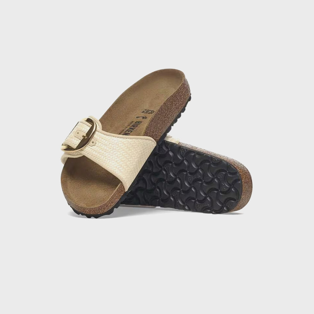 Birkenstock WMNS Madrid Big Buckle Raffia - Naturale