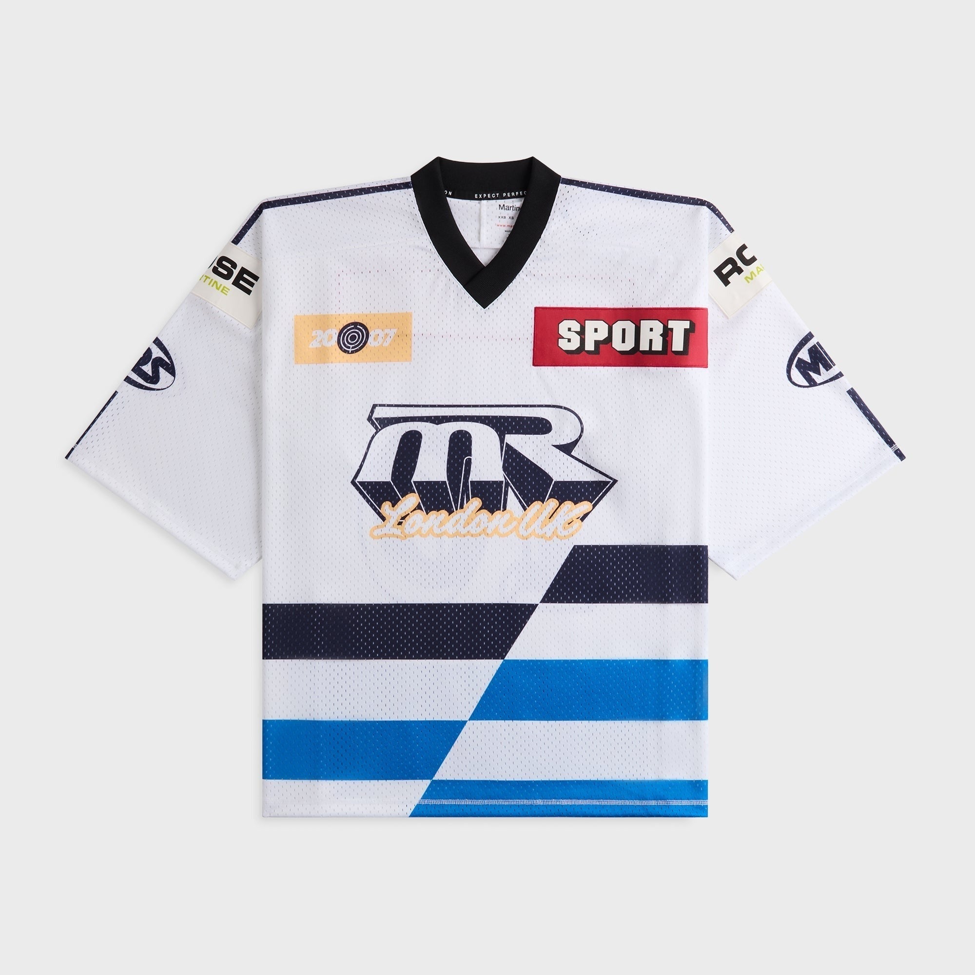 Martine Rose Oversized Hockey Top - White / Blue