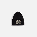 Palm Angels PA Monogram Beanie - Black / Off White