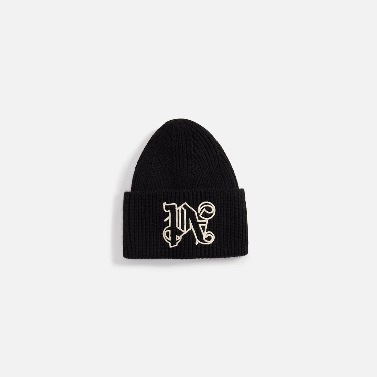 Palm Angels PA Monogram Beanie - Black / Off White