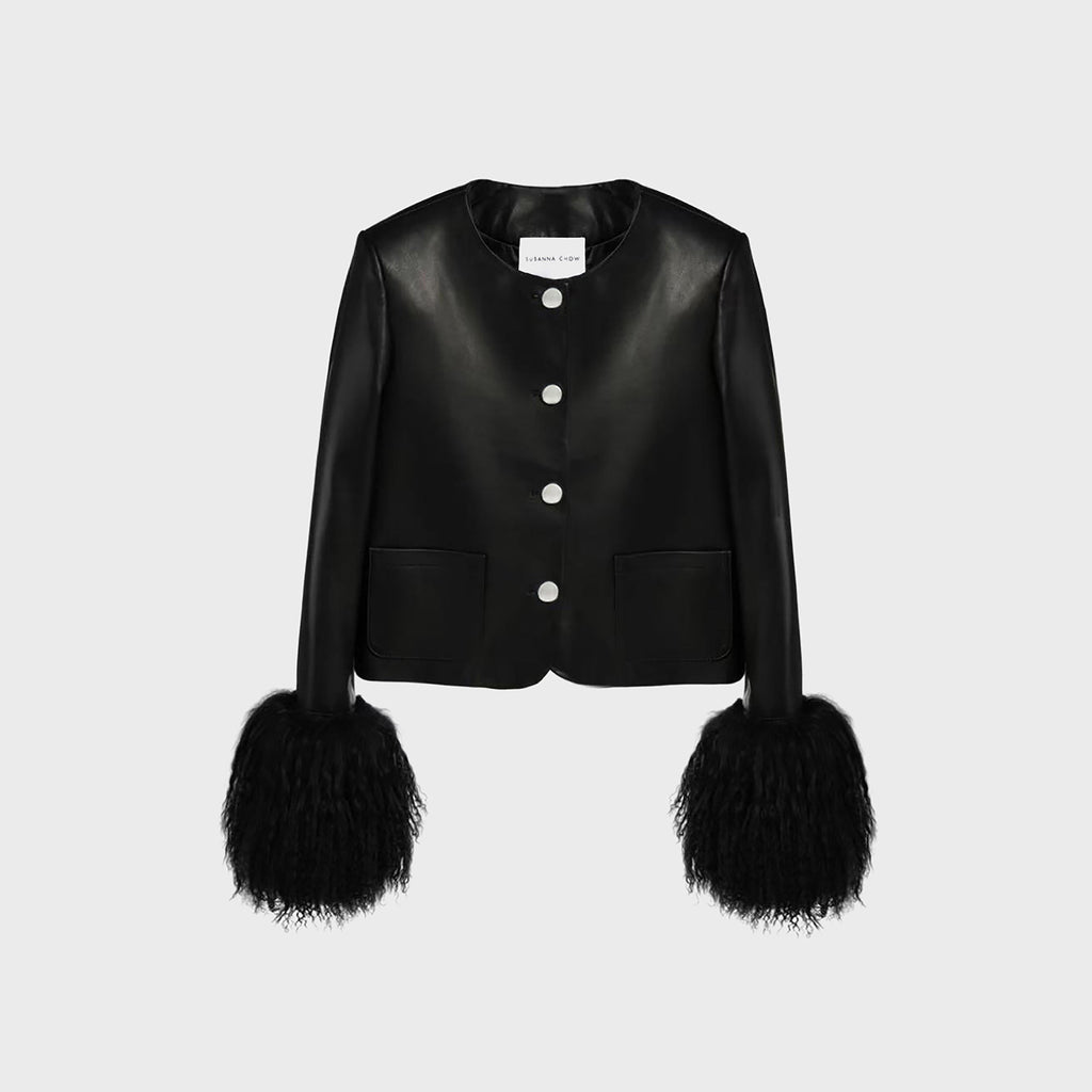 Susanna Chow Frida Leather Jacket - Black