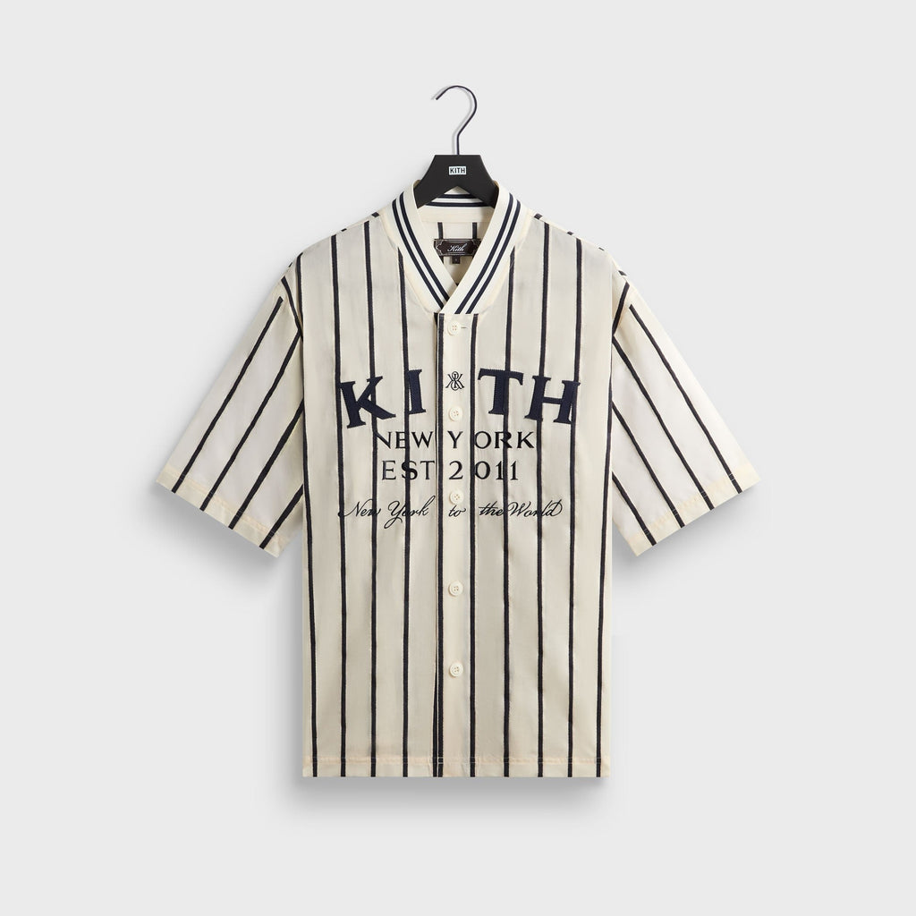 Kith Silk Linen Chenille Stripe Pacey Shirt - Sandrift