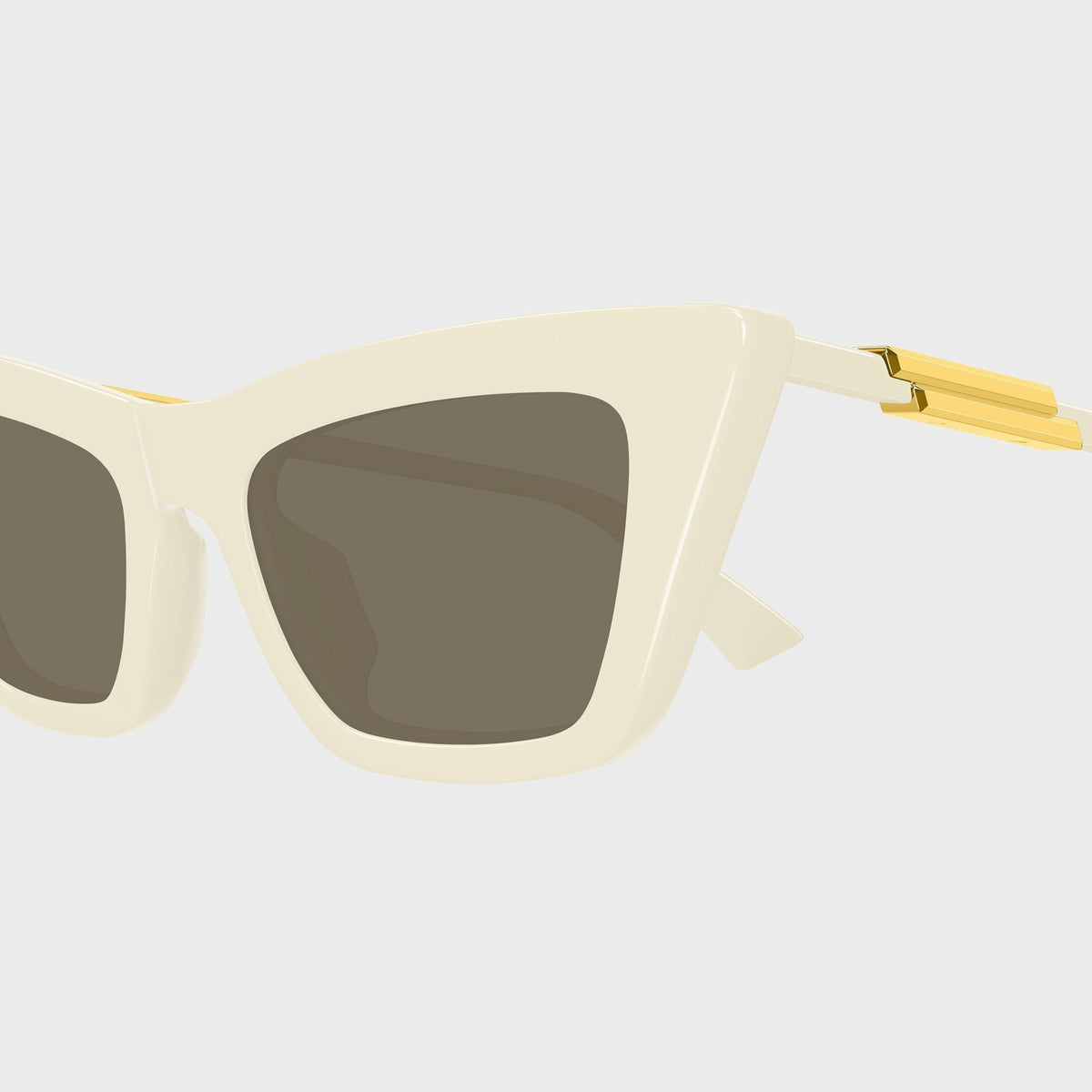 Bottega Veneta Snap Cat-Eye Sunglasses - Beige / Brown