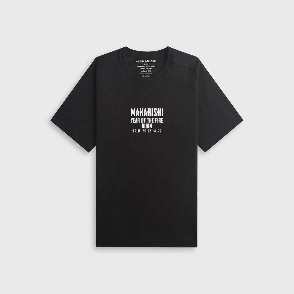 Maharishi 7238 Paper Cut Kirin Tee - Black