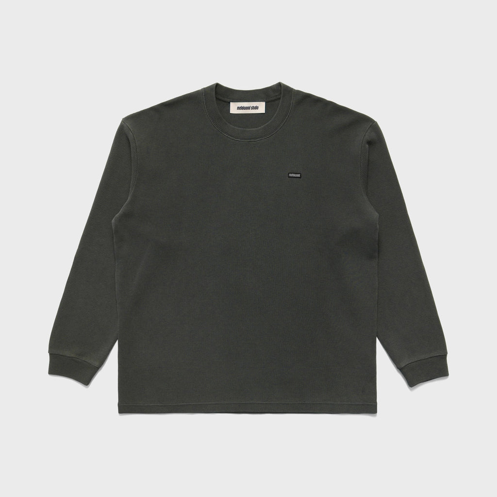 Metalwood Mini Metal Logo Long Sleeve Thermal Shirt - Tar