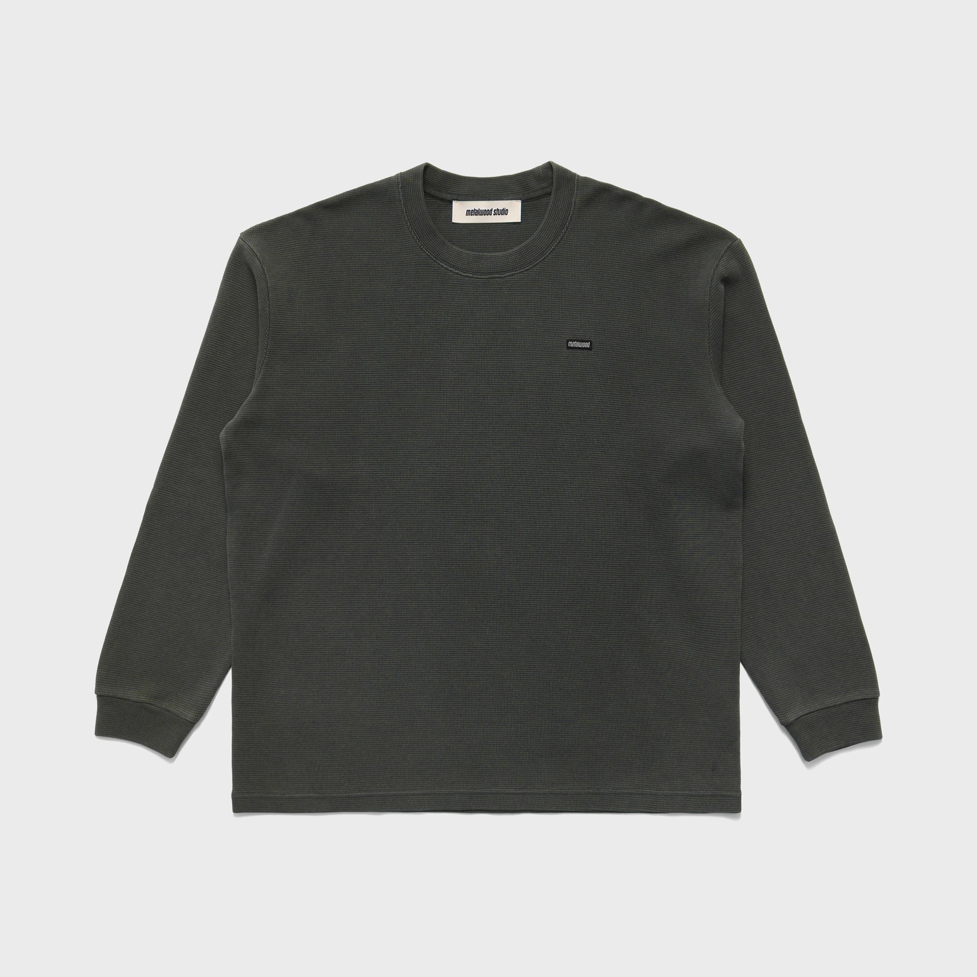 Metalwood Mini Metal Logo Long Sleeve Thermal Shirt - Tar