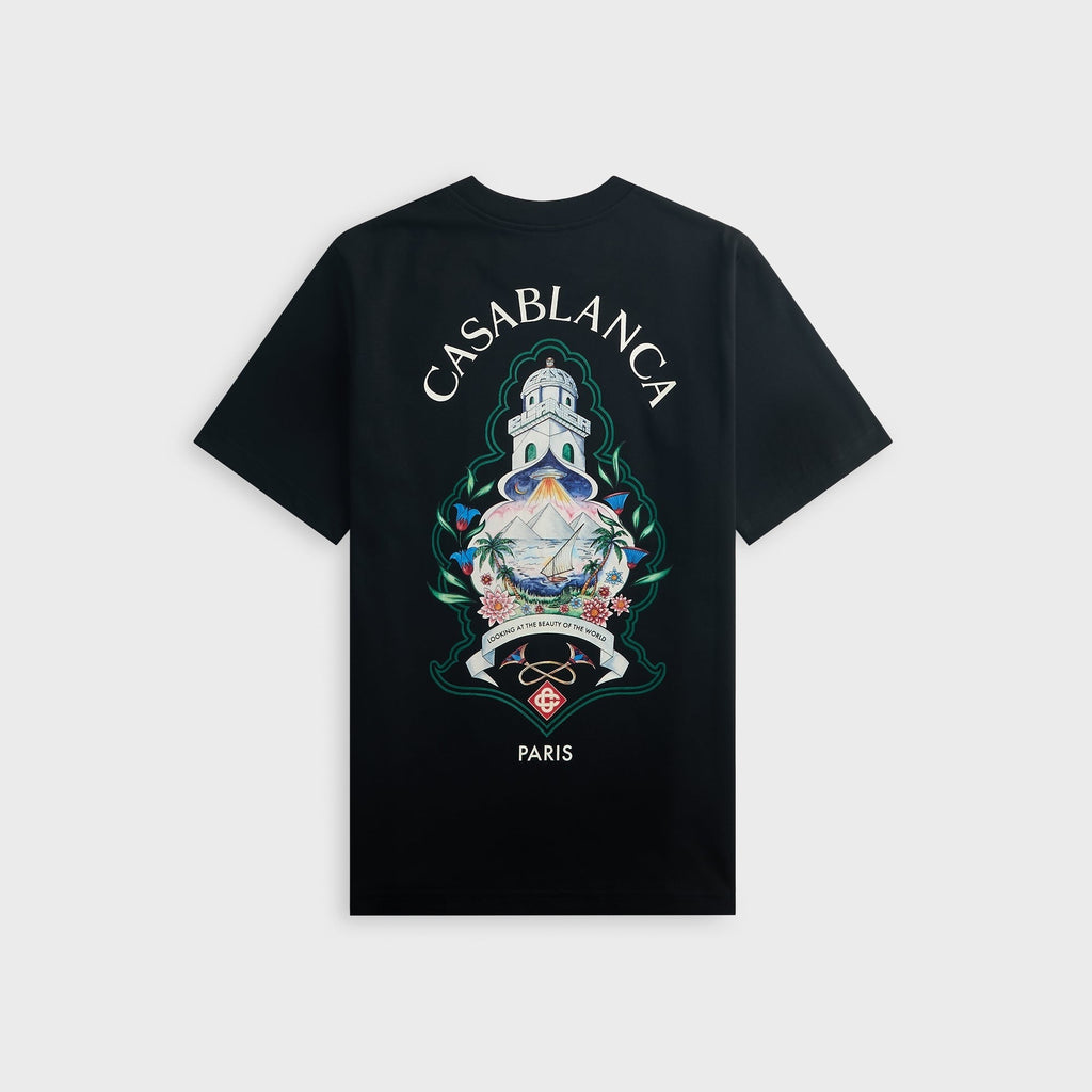 Casablanca Hotel Emblem Short Sleeve Tee - Black
