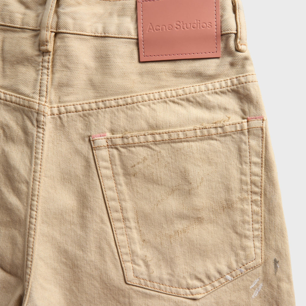 Acne Studios Distressed Denim Short - White