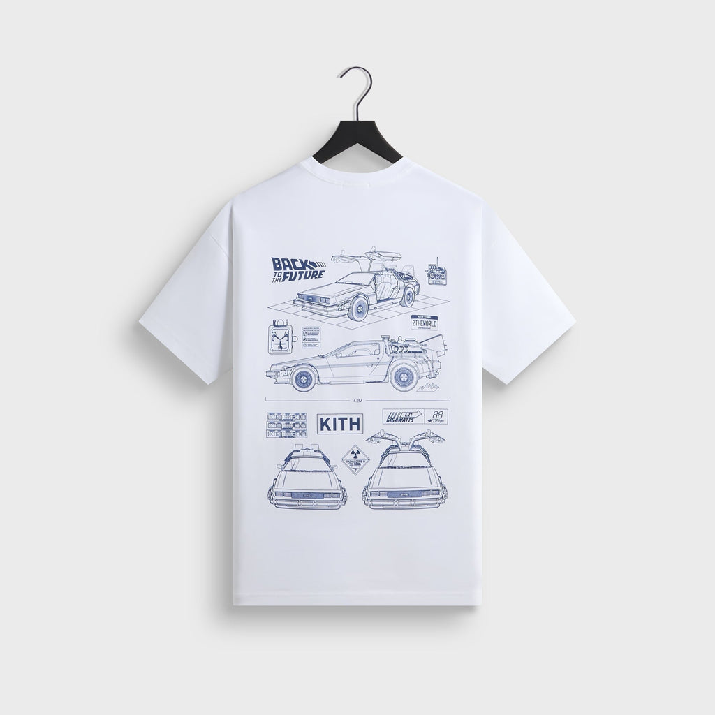 Kith for Back to the Future Blueprint Standard Crispy Pocket Tee - White