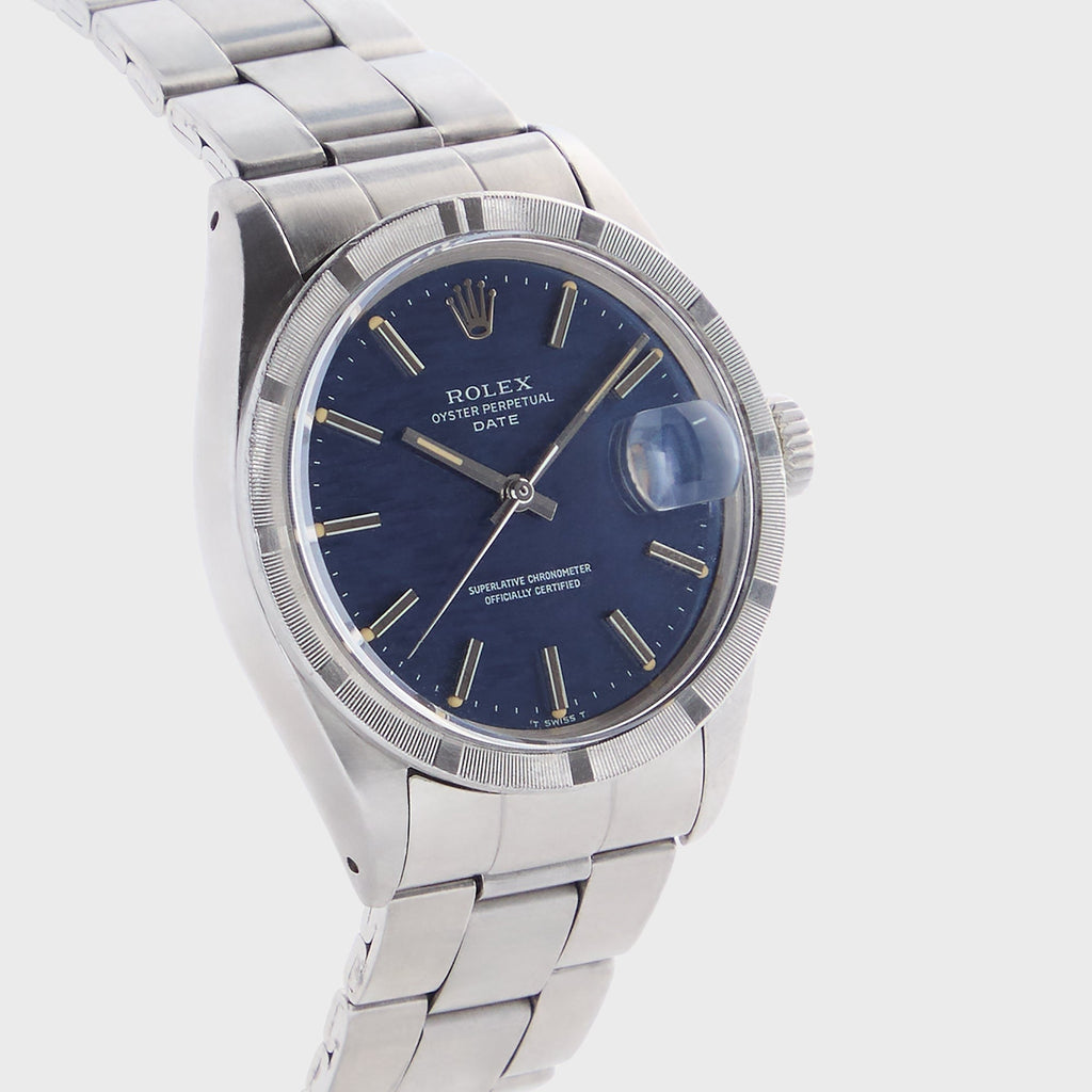 Wind Vintage Rolex Mosaic Date Reference 1501 Unpolished - Blue / Silver