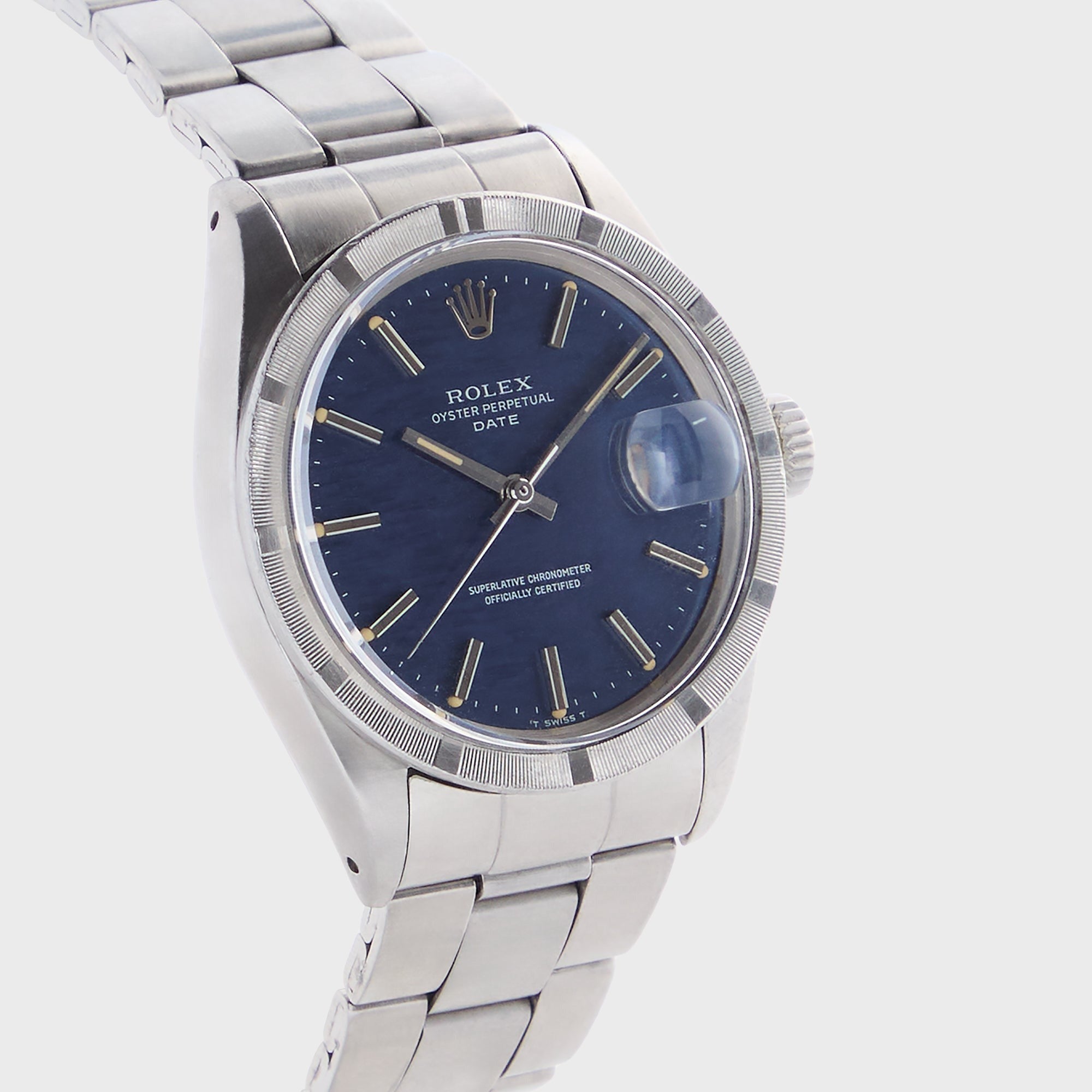 Wind Vintage Rolex Mosaic Date Reference 1501 Unpolished - Blue / Silver