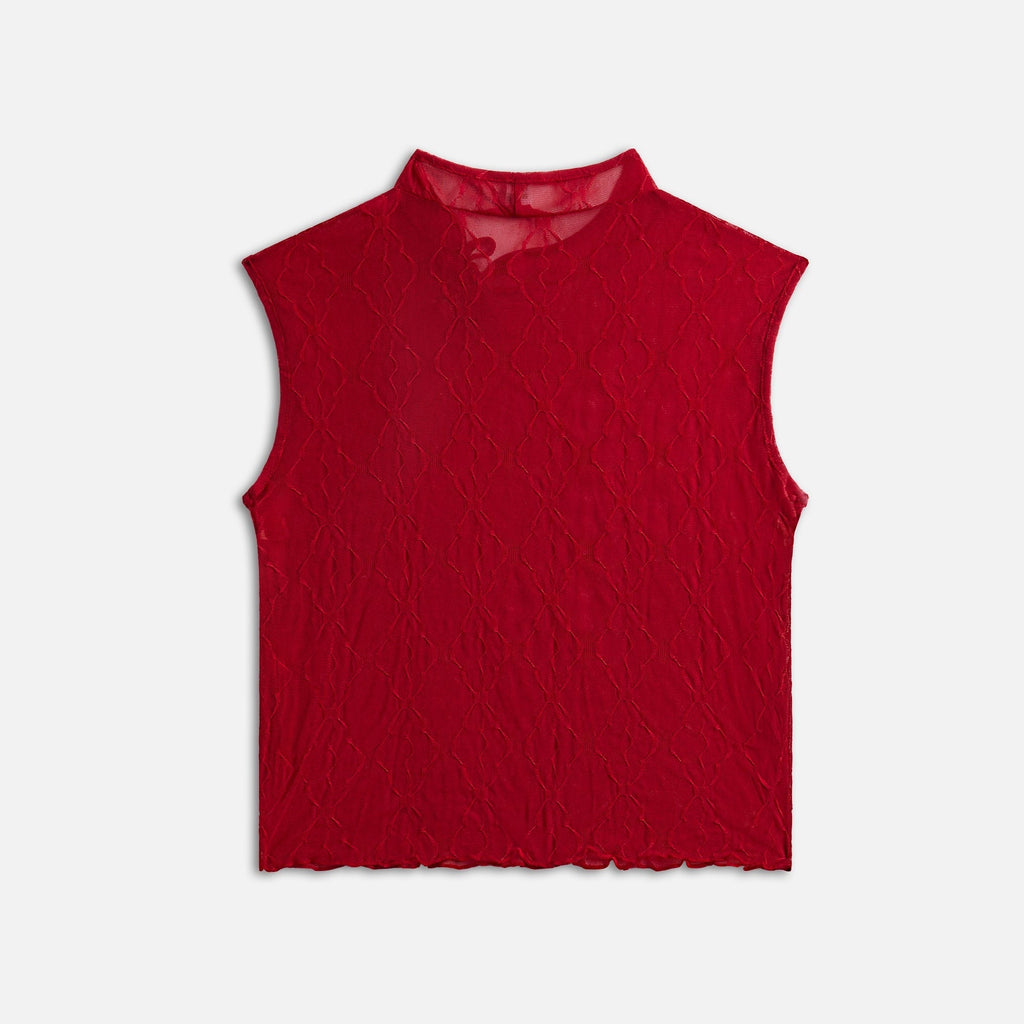 Second Skin Mariposa Keyhole Tee - Goji Berry