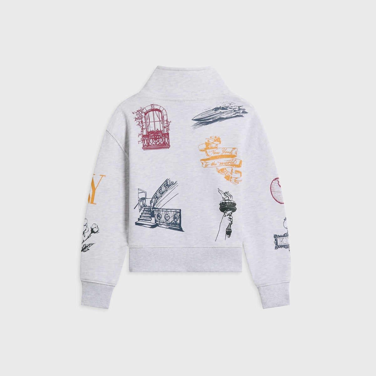 Kith Kids Logo Hunter Pullover - Light Heather Grey