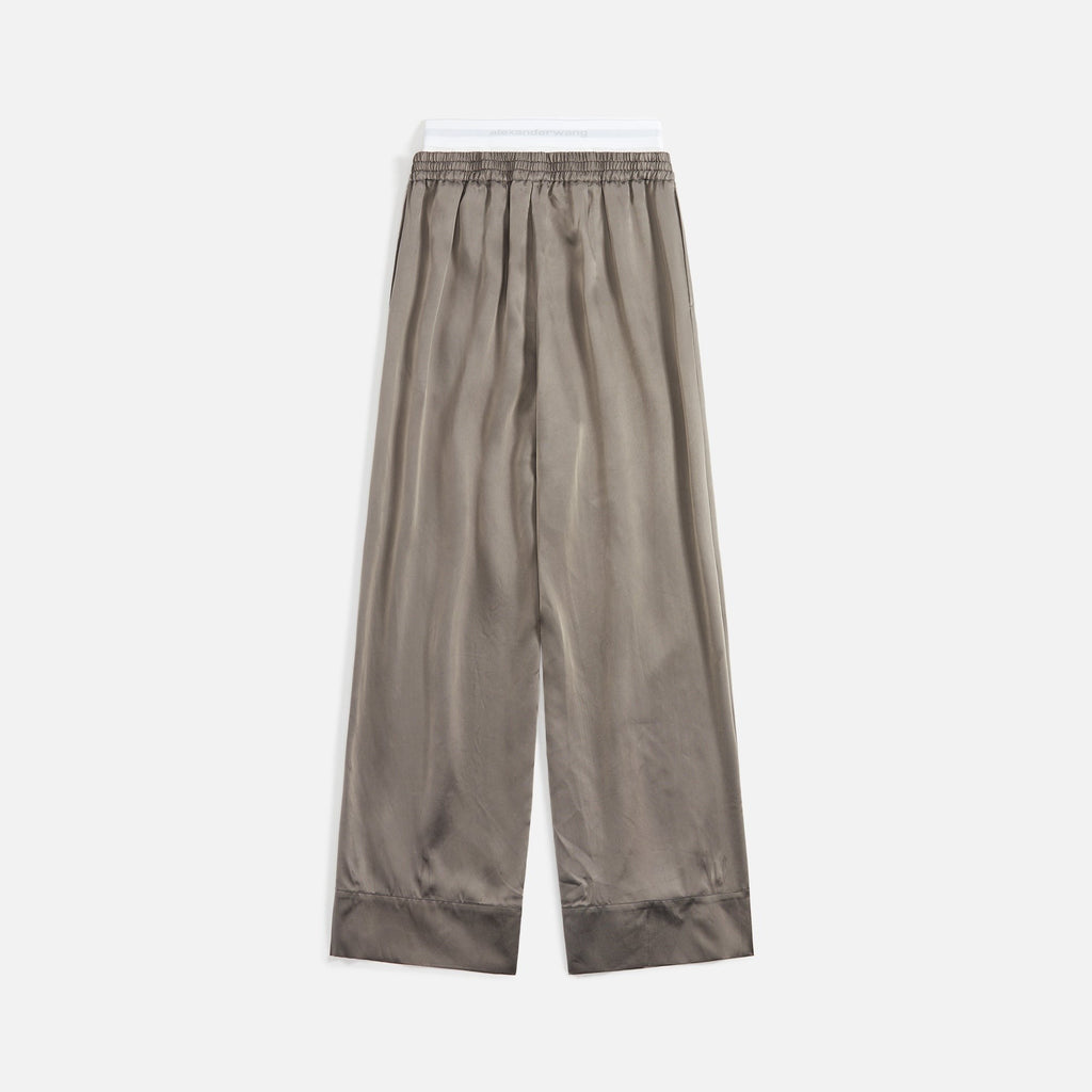 Alexander Wang Boxer Pant with Logo Elastic Combo - Grey / Black