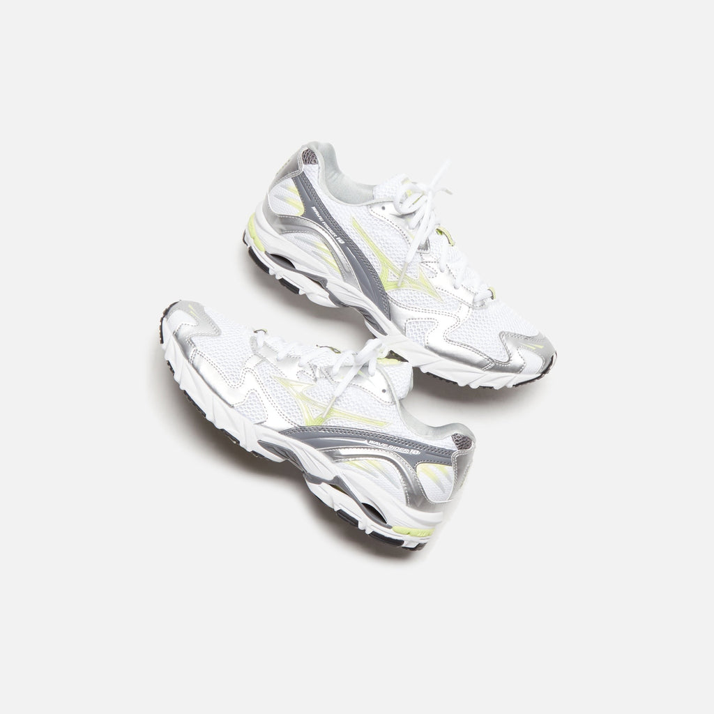 Mizuno Wave Rider 10 - White / Sunny Lime / Silver