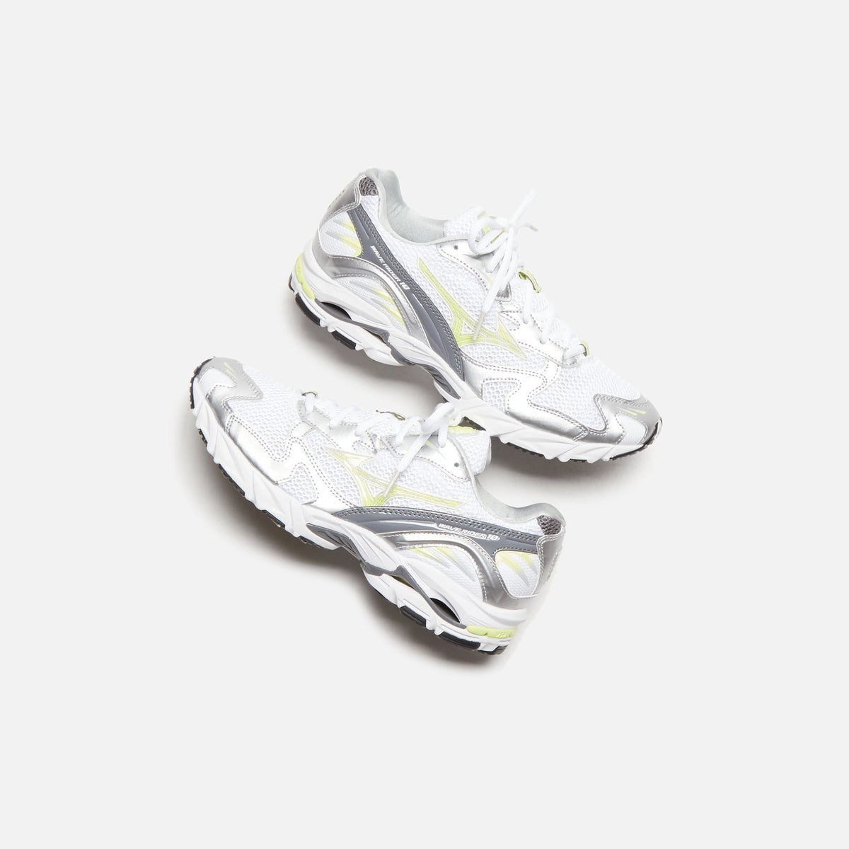 Mizuno Wave Rider 10 - White / Sunny Lime / Silver