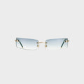 Vintage Frames Mykonos Rimless Drill Mount Sunglasses - Asphalt