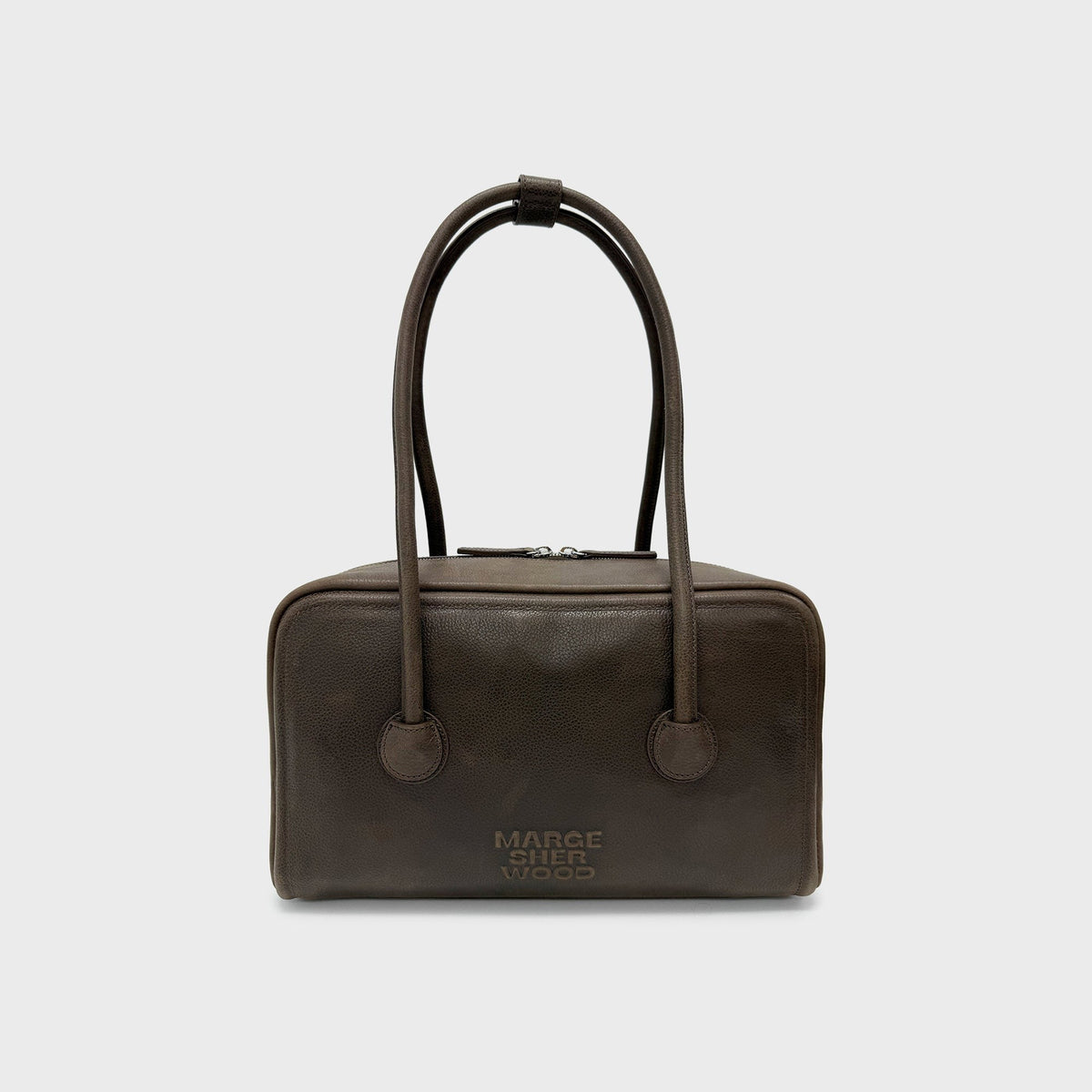 MARGESHERWOOD Soft Boston Bag - Washed Brown Pull Up