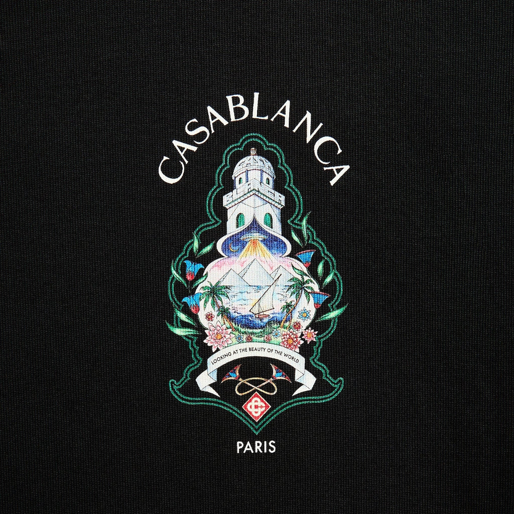 Casablanca Hotel Emblem Short Sleeve Tee - Black