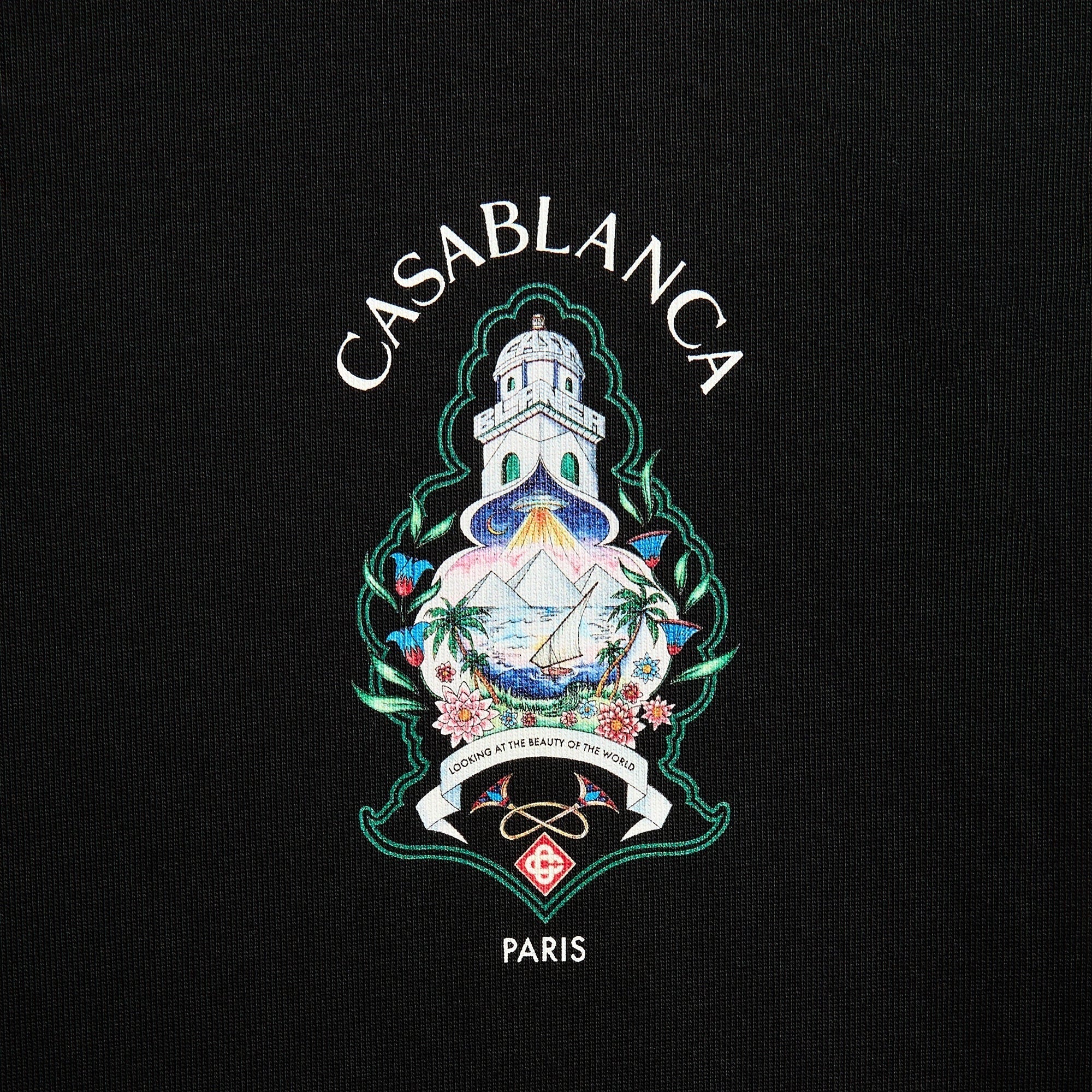 Casablanca Hotel Emblem Short Sleeve Tee - Black