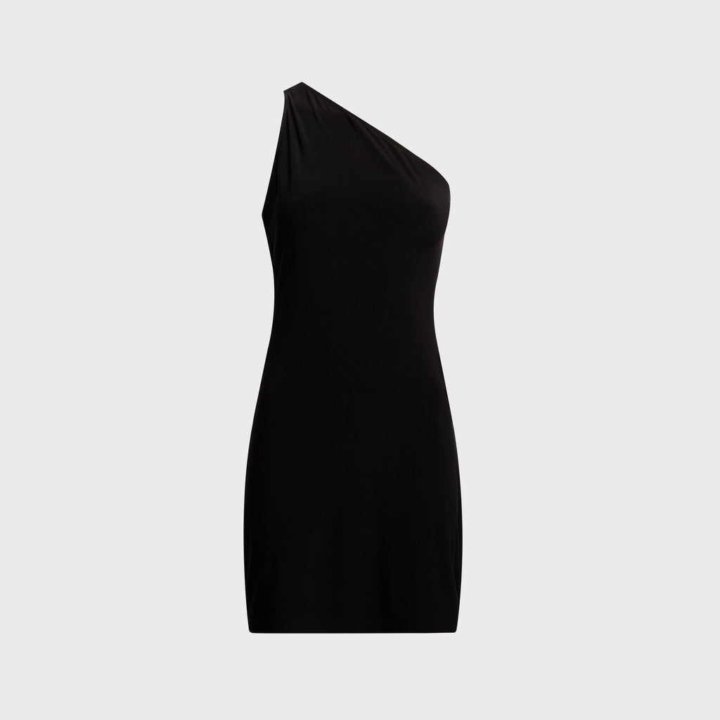 Norma Kamali One Shoulder Mini Dress - Black