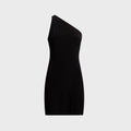 Norma Kamali One Shoulder Mini Dress - Black