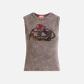 Diesel Skizzy Graphic Tank Top - Washed Brown