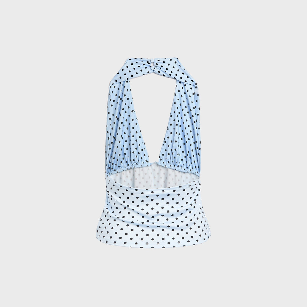 Miaou Mathilde Top - Blue Small Dot