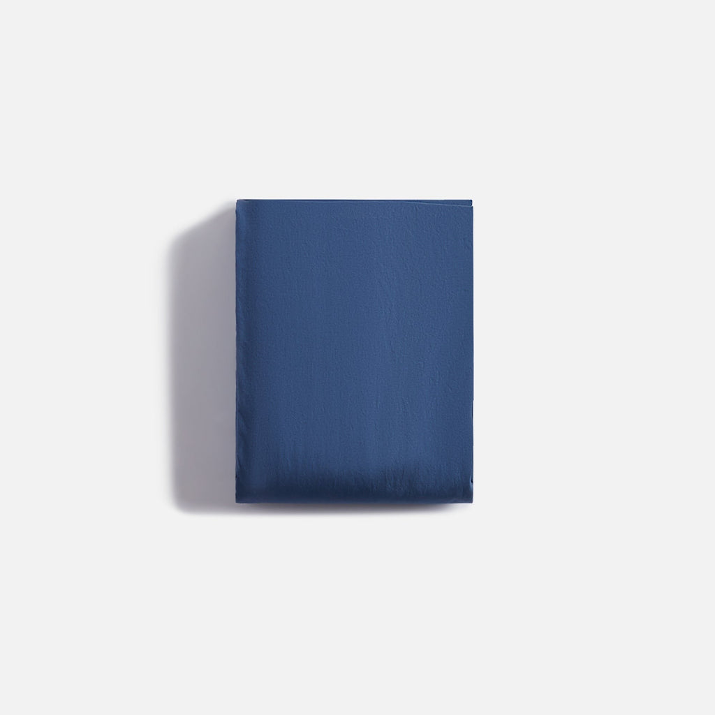 Tekla Percale Queen Duvet Cover - Midnight Blue