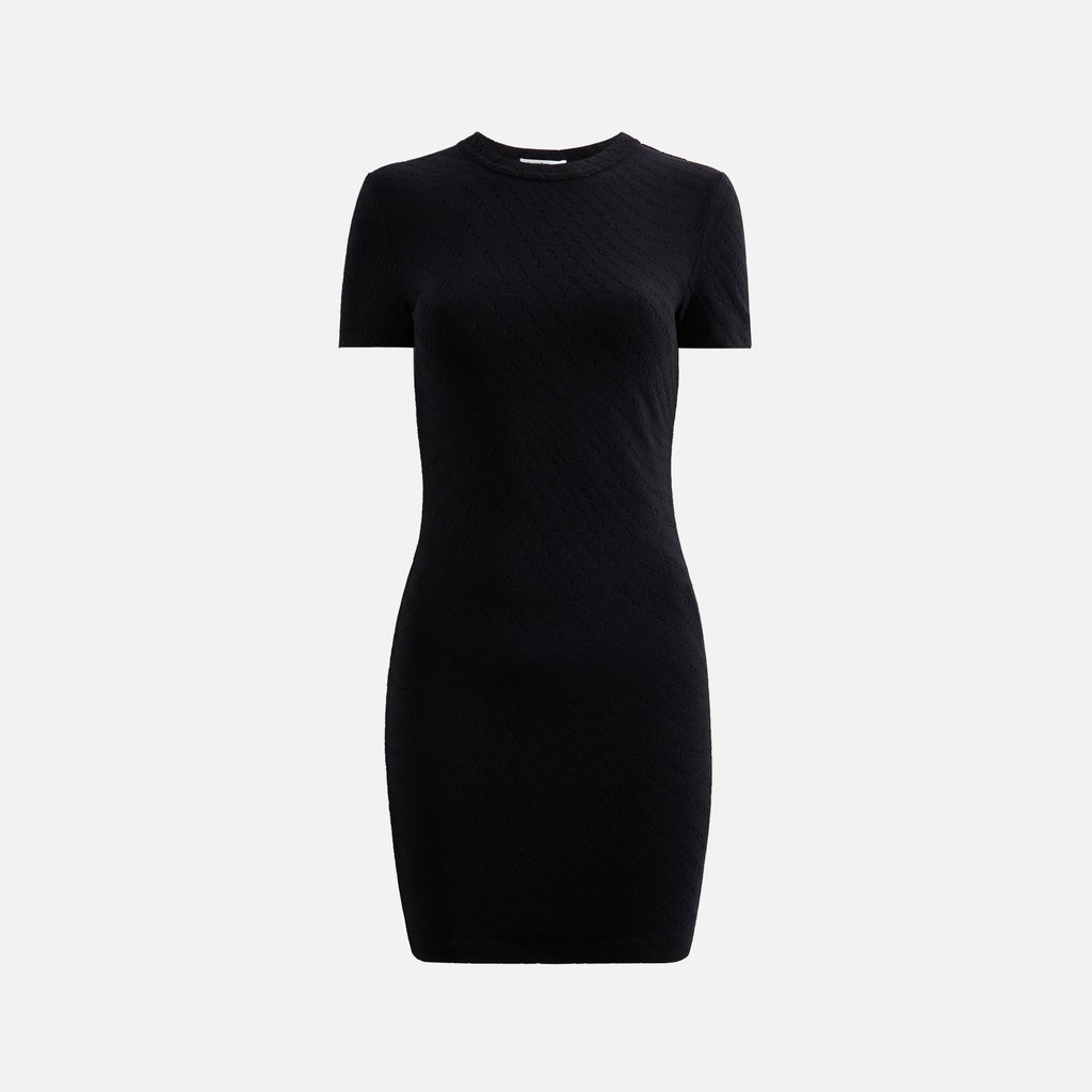 Alexander Wang Crew Neck Short Sleeve Dress - Black